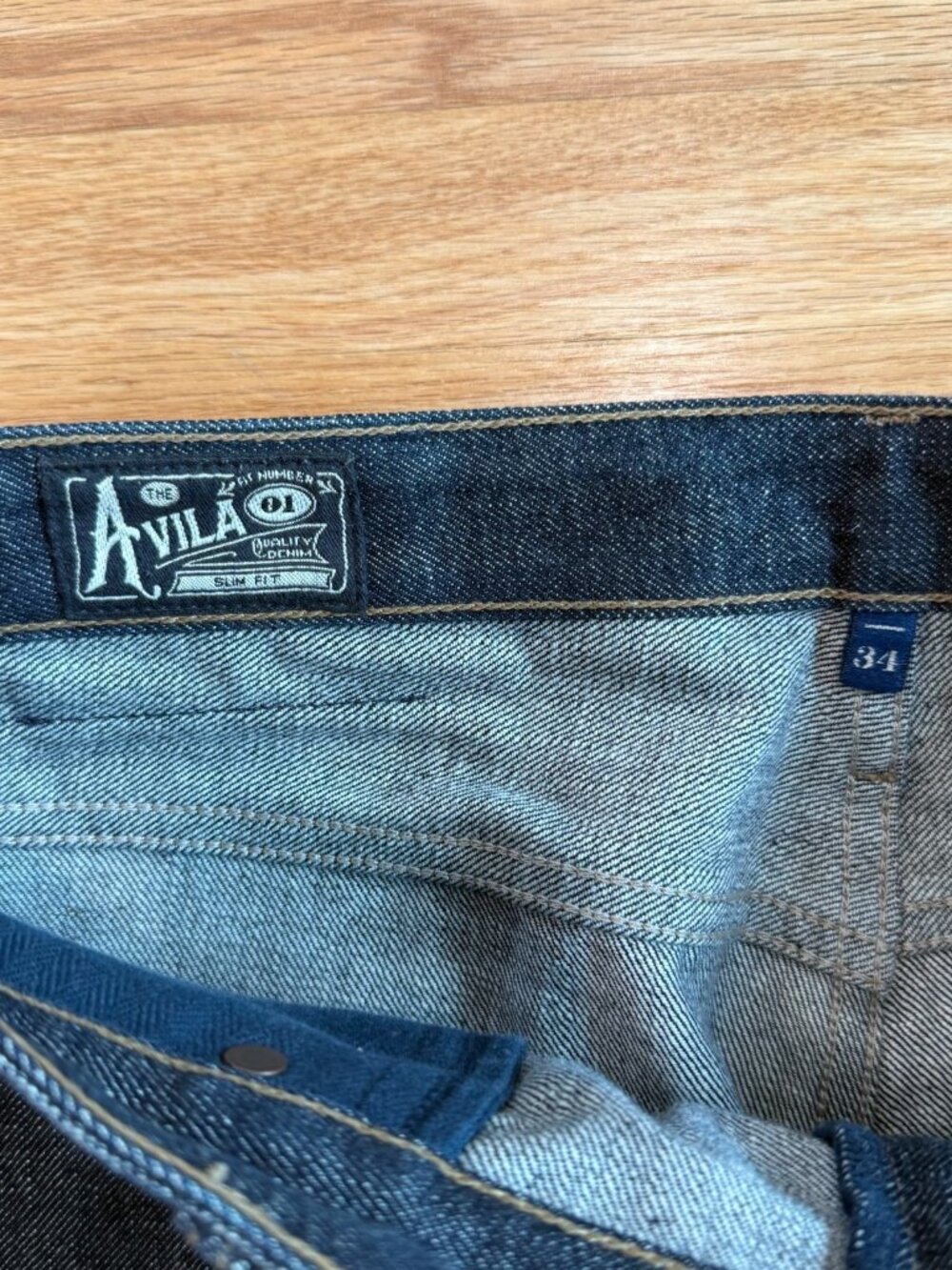 Freenote Cloth Avila Slim Taper 14.50z Kaihara Selvedge Raw Denim 34/32 - Picture 10 of 12